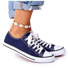 Women's Classic Navy Blue Omerta sneakers blå