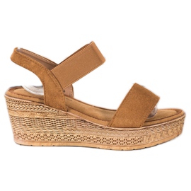 Queentina Sandaler i let ruskind brun