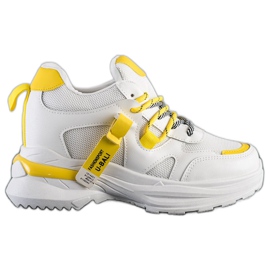SHELOVET Hvide mode sneakers