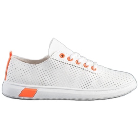 SHELOVET Openwork sneakers hvid