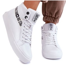 Kvinders sneakers Big Star High White EE274356 hvid