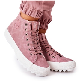 Kvinders sneakers Big Star High Warm Pink EE274113 lyserød