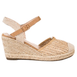 Sweet Shoes Åbent Espadrilles På Kilen beige brun