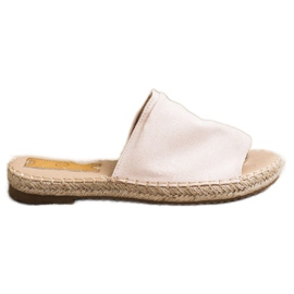 SHELOVET Klassiske ruskindstøfler beige
