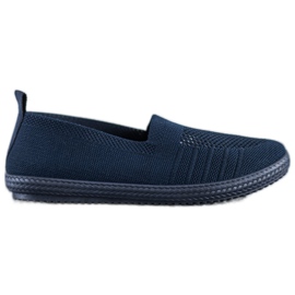 SHELOVET Openwork Slipons marine blå