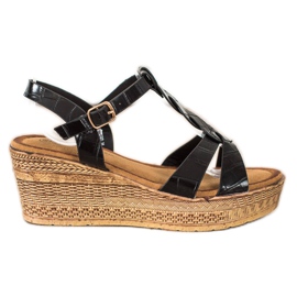 Queentina Eco læder sandaler sort