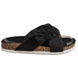 Ideal Shoes Moderigtige tøfler sort