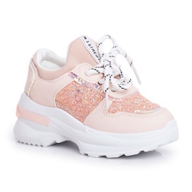 FRROCK Børns sportssko med Glitter Pink Matylda lyserød