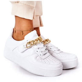 Sportssko Sneakers med kæde hvid en chance