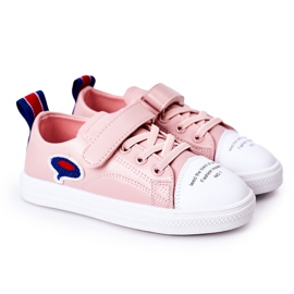 Apawwa Børns pink tegneserie -velcro -sneakers lyserød