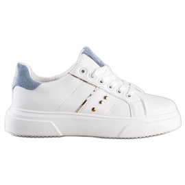 SHELOVET Eco læder sneakers hvid