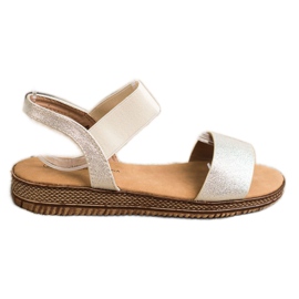 Queentina Gyldne sandaler med glitter gylden