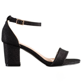 Mannika Klassiske sandaler med glitter sort