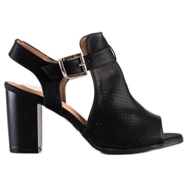 Renda Byggede sandaler med Eco Leather sort