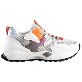 SHELOVET Mode sneakers med mesh hvid flerfarvet