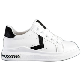 SHELOVET Eco læder sneakers hvid