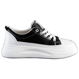SHELOVET Mode sneakers på platformen sort