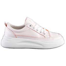 SHELOVET Mode sneakers på platformen lyserød