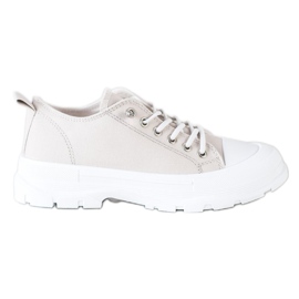 Sabatina Moderigtige sneakers på platformen beige