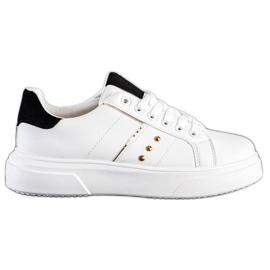 SHELOVET Eco læder sneakers hvid