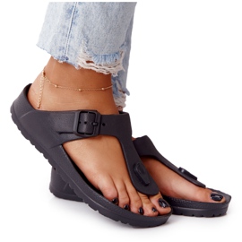 NEWS Gummi flip-flops til kvinder sort Alma