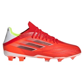 Adidas X Speedflow.1 Fg Jr FY3284 fodboldstøvler rød appelsiner og røde