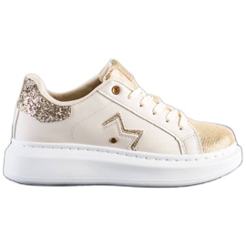 SHELOVET Stilfulde sneakers på platformen beige
