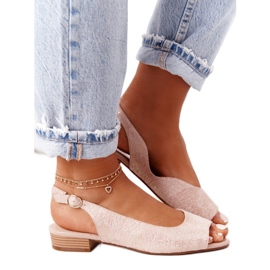 Ruskind Højhælede sandaler Sergio Leone SK807 Pink lyserød gylden