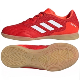 Adidas Copa Sense.3 In Sala Jr FY6157 fodboldstøvler rød appelsiner og røde