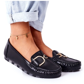PS1 Dame Downtown Downtown sorte læder loafers