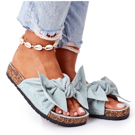 PS1 Corduroy tøfler med Mint Summertime Cork grøn