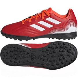 Adidas Copa Sense.3 Tf Jr FY6164 fodboldstøvler flerfarvet appelsiner og røde