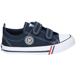 American Club Navy American LH33 Velcro sneakers blå