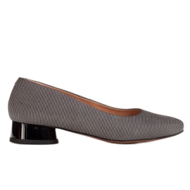 Marco Shoes Stribede ballerinaer af læder sort