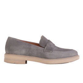 Marco Shoes Grå mokasiner på en let sål