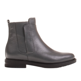 Marco Shoes Lette støvler isoleret med en flad bund lavet af naturligt læder grå