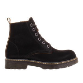 Marco Shoes Høje ankelstøvler, støvler bundet på en gennemsigtig sål sort