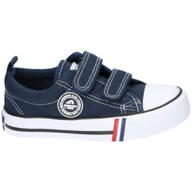 American Club Navy American LH35 Velcro sneakers blå
