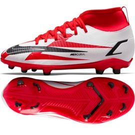 Nike Mercurial Superfly 8 Club CR7 Mg Jr DB0926 600 fodboldsko flerfarvet hvid