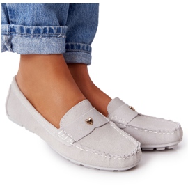 S.Barski Dame ruskind loafers S. Barski grå