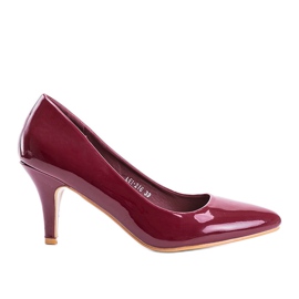 Maroon pumps på en Faith stilethæl rød