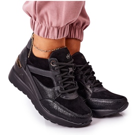 PE1 Sort Temida Wedge Sneakers