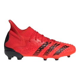 Adidas Predator Freak.1 Fg Jr FY6262 fodboldstøvler rød appelsiner og røde