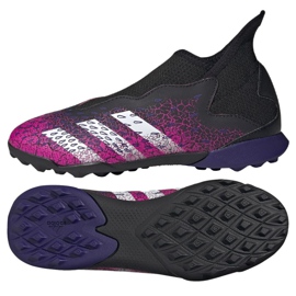 Adidas Predator Freak .3 Ll Tf Jr FY7637 fodboldstøvler sort lyserød