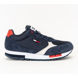 Sko Tommy Hilfiger Jeans Retro Runner Mix M EM0EM00699-C87 hvid marine blå
