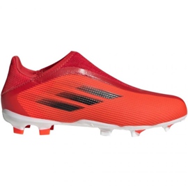 Adidas X Speedflow.3 Fg Ll Jr FY3257 fodboldstøvler flerfarvet appelsiner og røde