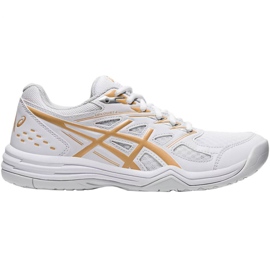 Asics Upcourt 4 W 1072A055 103 volleyballsko hvid, guld hvid