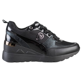 Evento Moderigtige wedge sneakers sort