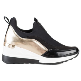 Evento Wedge Slip-On sneakers sort gylden
