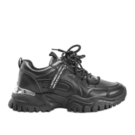 Sorte sneakers med en tyk Zooey sål